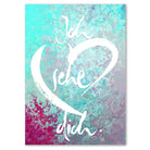 Premium Wandbild „ich sehe dich.“ für Paare – Sign by Jwala® Originaldruck, hochwertige Leinwand mit WIR Karte, spirituelle Kunst, Unikat, exklusives Wohnaccessoire für Nähe und Achtsamkeit