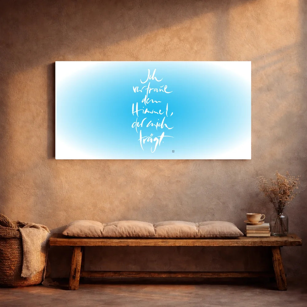 Leinwand Ich vertraue dem Himmel, der mich trägt – Exklusive Energiebilder für Paare mit WIR Karte online kaufen | SignShop Tirol