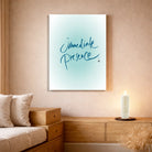 Exklusive Leinwand „Immediate Presence.“ mit Fingerzeige Karte – Originaldruck von Sign by Jwala®, handgefertigte Wandkunst aus Tirol, Limited Edition