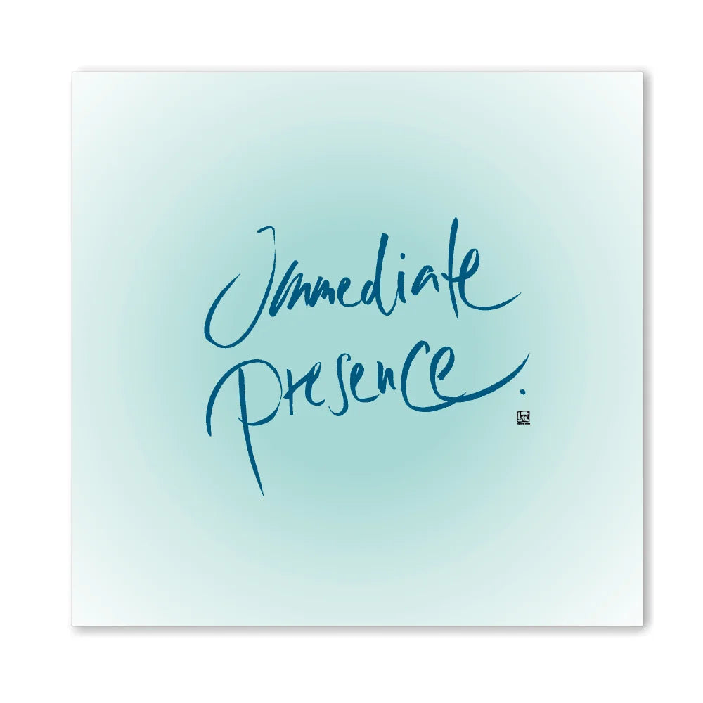 Luxus Leinwanddruck „Immediate Presence.“ – Sign by Jwala® mit Fingerzeige Karte, exklusive Deko, liebevoll gefertigt, Einzelstück aus Tirol