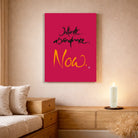 Handgemachte Leinwand „Infinite abundance. now.“ – Originaldruck und Fingerzeige Karte, Sign by Jwala®, inspirierende Wanddekoration, limitiertes Kunstwerk
