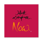 Originaldruck Leinwand „Infinite abundance. now.“ – SignShop.Tirol, einzigartige Wandkunst mit Fingerzeige Karte, handgemacht, wertvolles Geschenk für Fülle und Wohlstand