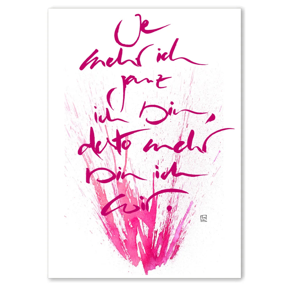 Luxus Leinwanddruck „Je mehr ich ganz ich bin, desto mehr bin ich wir“ für Paare – Sign by Jwala®, exklusive Deko mit WIR Karte, liebevoll gefertigt, Einzelstück, Premium-Kunst für emotionale Tiefe und gemeinsames Wachstum
