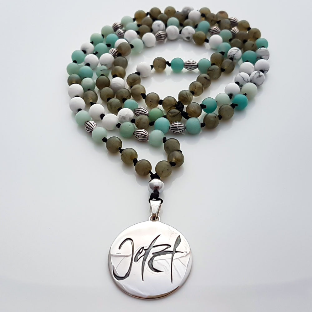 Jetzt-Mala (Howlith Amazonit Labradorit)