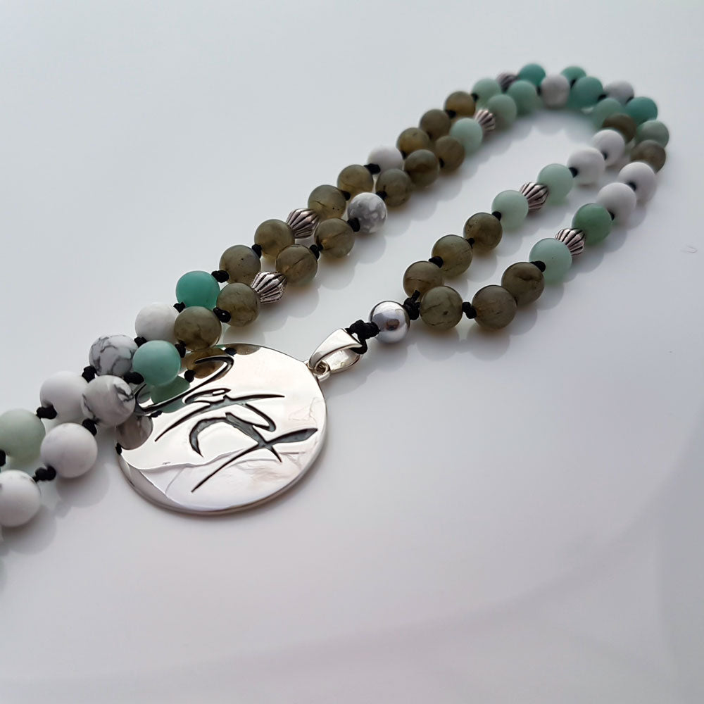 Jetzt-Mala (Howlith Amazonit Labradorit)