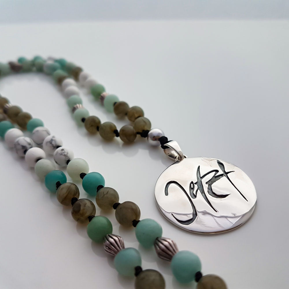 Jetzt-Mala (Howlith Amazonit Labradorit)