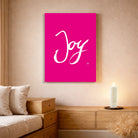 Exklusive Leinwand „Joy.“ mit Fingerzeige Karte – Originaldruck von Sign by Jwala®, handgefertigte Wandkunst aus Tirol, Limited Edition