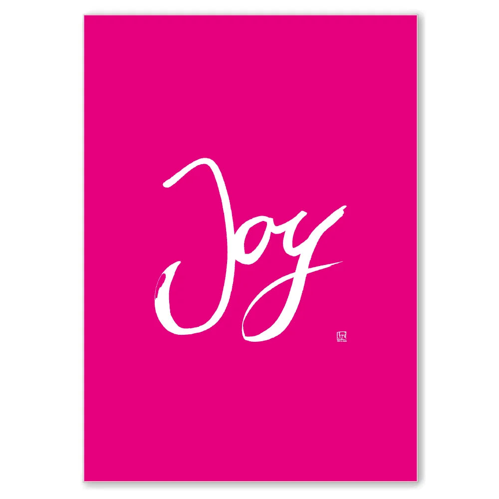 Premium Wandbild „Joy.“ – Sign by Jwala® Originaldruck mit Fingerzeige Karte, hochwertige Leinwand, spirituelle Kunst, Unikat aus Tirol