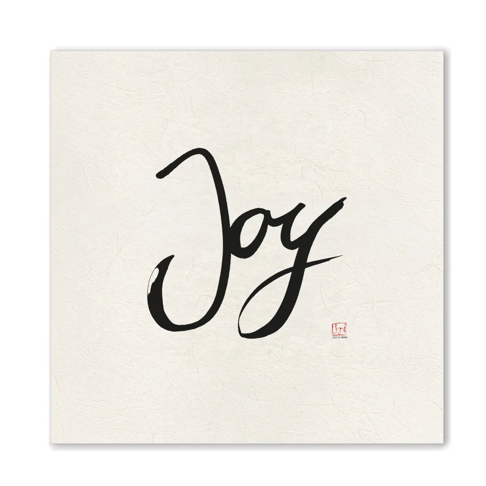 Handgemachtes Leinwandbild „Joy.“ – Originaldruck, Sign by Jwala®, inspirierende Wanddekoration, limitiertes Kunstwerk, wertvolles Geschenk für positive Energie