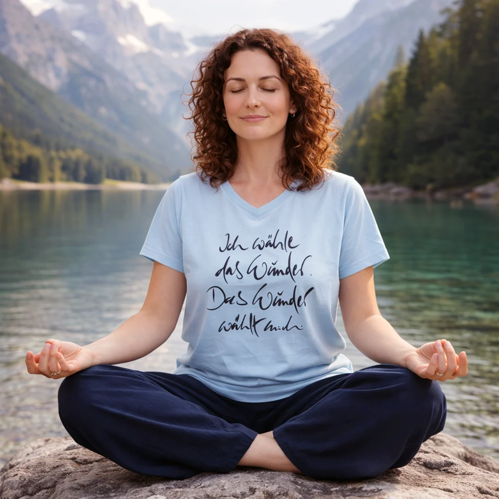 Damen-T-Shirt „Ich wähle das Wunder…“ – inspirierendes Bio-Shirt in bester Qualität, exklusiv im SignShop Tirol online kaufen