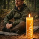 Premium Kerze „Vision“ – Sign by Jwala®, edle Handarbeit, Unikat, exklusive Kerze für Meditation, Zielsetzung und spirituelle Rituale