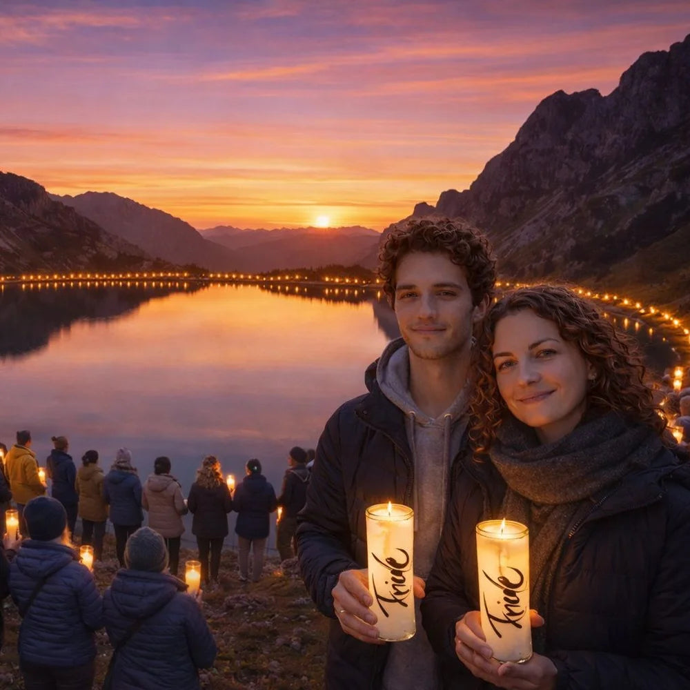 Premium SignKerze „Friede“ Klassik – hochwertige vegane Kerze mit inspirierender Botschaft, jetzt sicher im SignShop Tirol erwerben