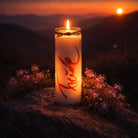 SignKerze „Friede“ – Duftfreie, vegane Kerze mit spiritueller Friedensbotschaft, nachhaltiges Zero-Waste-Geschenk aus dem SignShop Tirol online kaufen