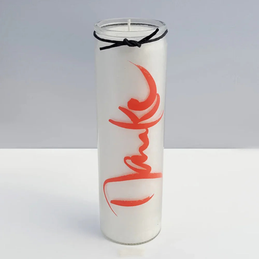 Premium Kerzen-Set „Danke“ + Feuerzeug – Sign by Jwala®, edle Handarbeit, Unikat, exklusives Geschenkset für spirituelle Rituale und Wohnambiente