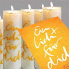 10 SignKerzen – 2 gratis + 12 Karten „Ein Licht für dich“ geschenkt, limitiert & handgemacht, spirituelle Geschenkidee aus Tirol, einzigartig, liebevoll & exklusiv im SignShop.