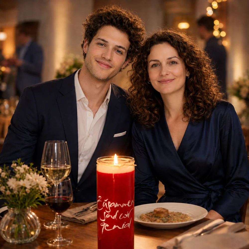Premium Duftkerze „Zusammen sind wir genial“ – Sign by Jwala®, liebevoll gefertigte Designkerze, spirituelle Wohnaccessoires, Unikat aus Tirol, exklusives Wohnaccessoire