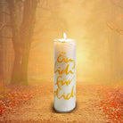 Weiße SignKerze „Ein Licht für dich“ mit gelber Schrift – Vegane, duftfreie Kerze mit inspirierender Botschaft, Zero-Waste, im SignShop Tirol online kaufen