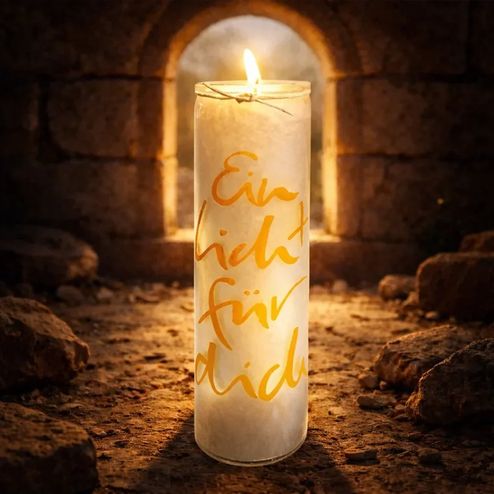 Premium Kerze „Ein Licht für dich“ – Sign by Jwala®, liebevoll gefertigte Designkerze, spirituelle Wohnaccessoires, Unikat aus Tirol, exklusive Dekoration