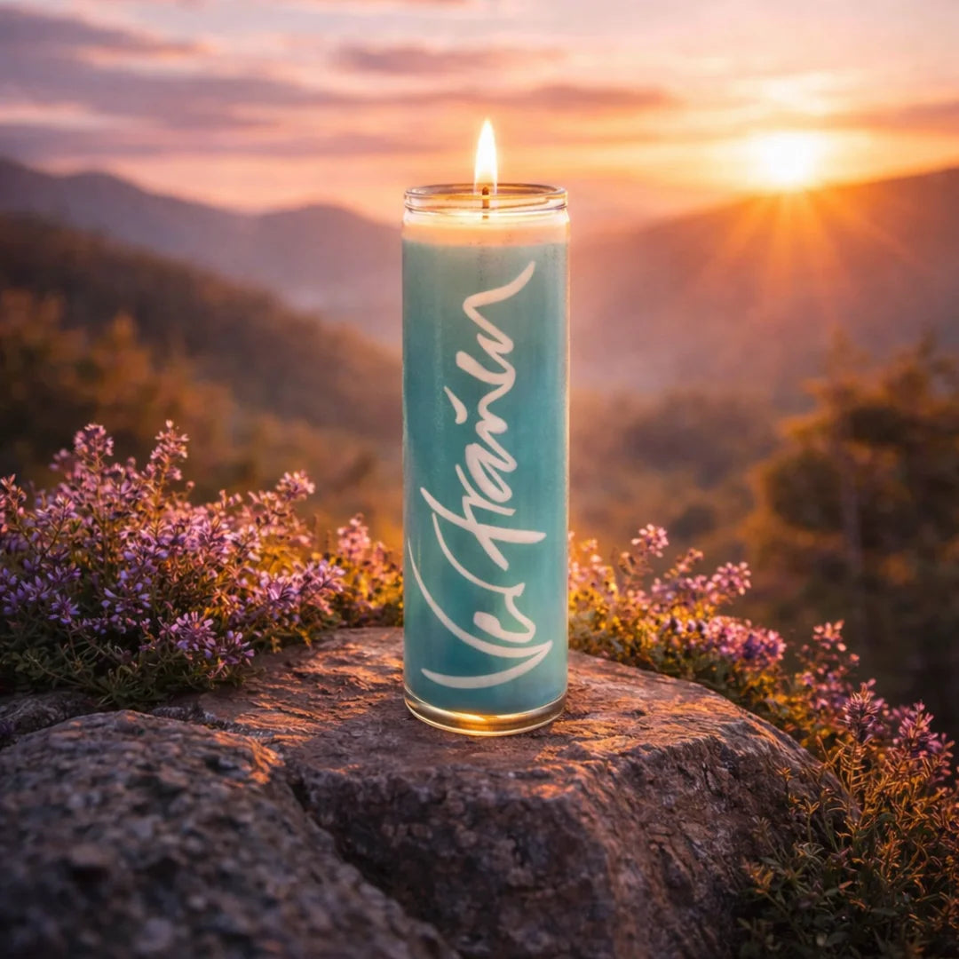 SignKerze „Vertrauen“ in Mint – Vegane, duftfreie, rußfreie Zero-Waste-Kerze mit inspirierender Botschaft im Glas, im SignShop Tirol online kaufen
