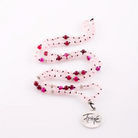 Edelstein-Mala „Friede“ Rosenquarz/Achat rot – Sign by Jwala®, hochwertig verarbeitet, Limited Edition, exklusives Geschenk für Achtsamkeit und innere Kraft