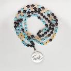 Mala „Freude“ aus Onyx, Türkis und Jade aus dem SignShop Tirol – liebevoll gestaltetes Schmuckstück für positive Energie und Selbstfürsorge