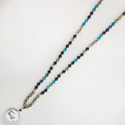 Luxus Mala „Freude“ Onyx, blauer Achat & Labradorit – Sign by Jwala®, exklusive Meditationskette, liebevoll gefertigt, Premium-Qualität für innere Klarheit und Lebensfreude