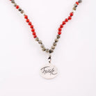 Original Freude-Mala Labradorit/Achat Rot – SignShop.Tirol, einzigartige Schmuckkette, handgemacht, wertvolles Accessoire für Achtsamkeit, Lebensfreude und spirituelle Entwicklung