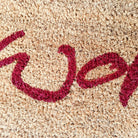 Handgefertigte Kokosmatte mit inspirierendem Spruch