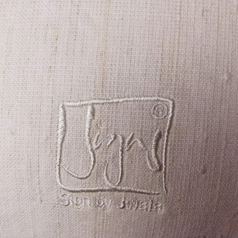 Kissenhülle Bauernleinen „Freude“ in Creme – Sign by Jwala®, handgefertigt, Limited Edition, exklusives Geschenk für besondere Anlässe
