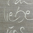 Edles Bauernleinen Zirbenkissen „Ich liebe uns.“ – Original von Sign by Jwala®, duftendes Kissen, Unikat, handgefertigt, Premium-Qualität für erholsamen Schlaf
