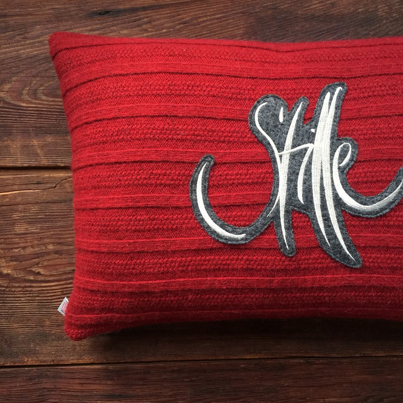 Kissenhülle Wollstrick "Stille"