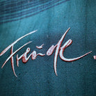Premium Schultertasche „Freude“ Bauernleinen – Sign by Jwala®, edle Handarbeit, Unikat, besondere Tragetasche mit Hirschleder-Riemen für Alltag und Freizeit