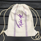 Exklusiver Turnbeutel-Rucksack „Freude“ aus Bauernleinen – handgenäht, Original von Sign by Jwala®, Limited Edition, einzigartiger spiritueller Begleiter für Alltag und Abenteuer