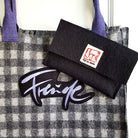 Luxus Shopper „Freude“ Karo Lila – Sign by Jwala®, exklusive Stofftasche, liebevoll gefertigt, Premium-Qualität für Shopping, Ausflüge und stilvolle Auftritte