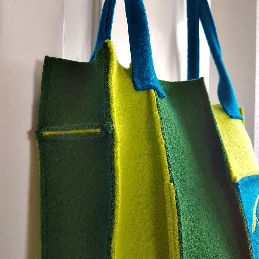Handgemachter Yoga-Shopper „Freude“ – Original von Sign by Jwala®, limitiertes Einzelstück, modische Tragetasche für Inspiration, Lebensfreude und besondere Momente
