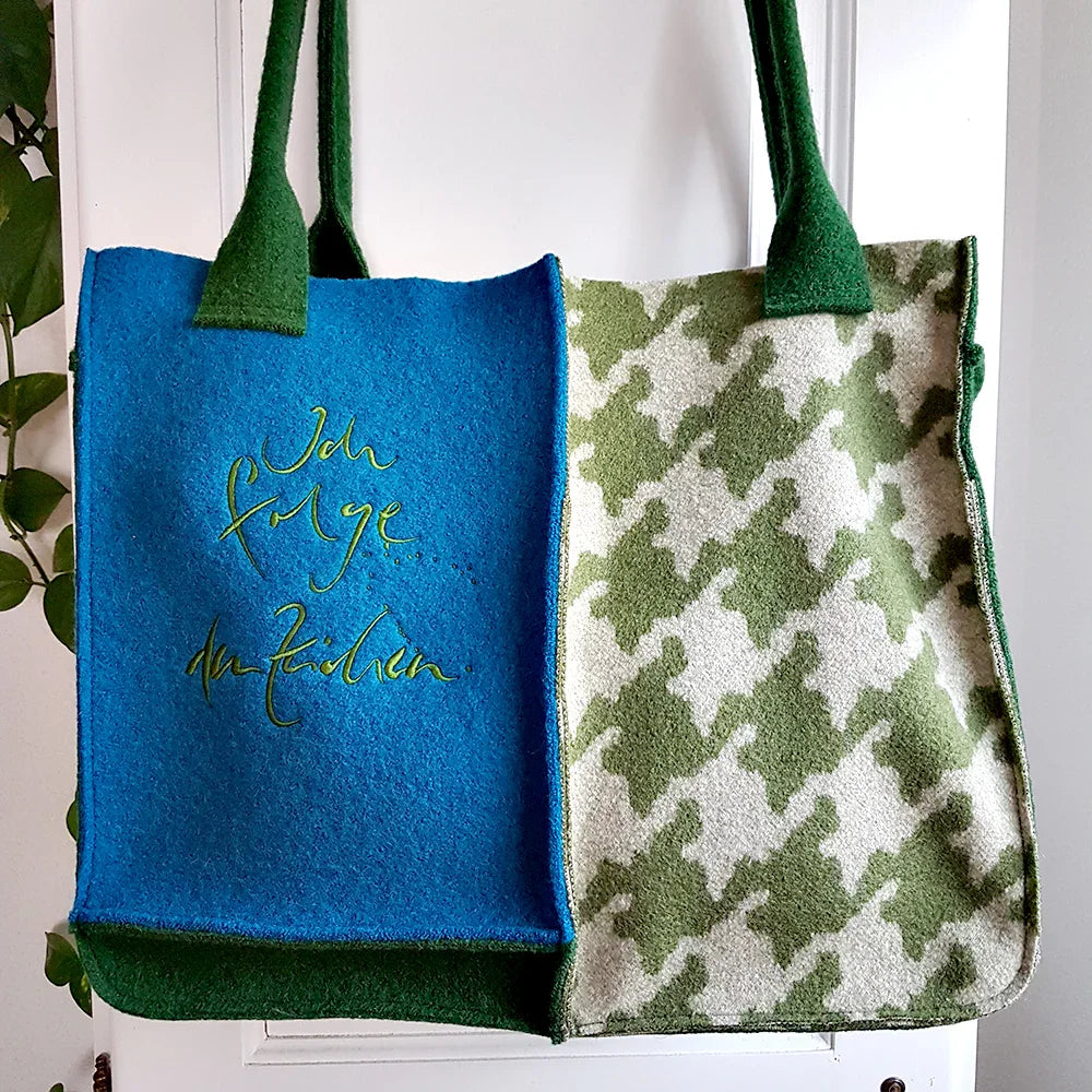 Exklusiver Yoga-Shopper „Ich folge den Zeichen“ – handgefertigte Tasche, Original von Sign by Jwala®, Limited Edition, hochwertiges Unikat für Yoga, Alltag und bewusste Lebensführung