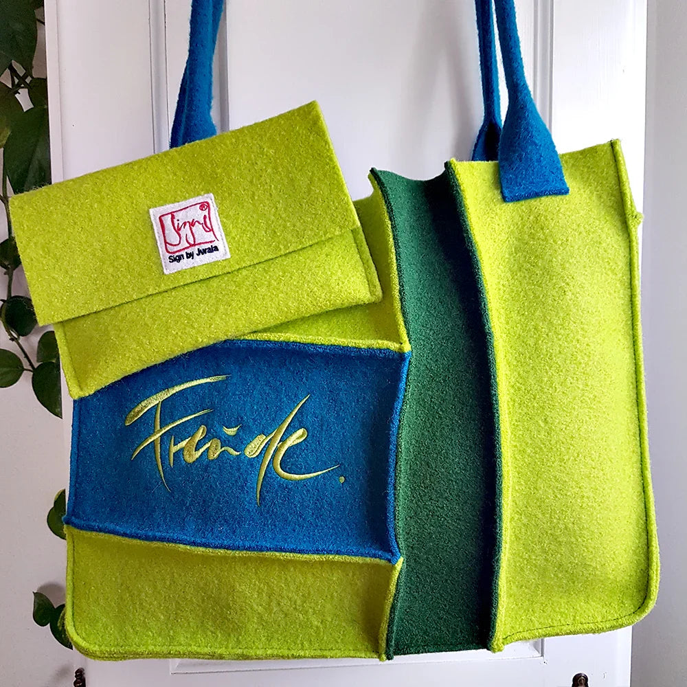 Handgemachter Yoga-Shopper „Freude“ – Original von Sign by Jwala®, limitiertes Einzelstück, modische Tasche für Inspiration, Lebensfreude und besondere Momente