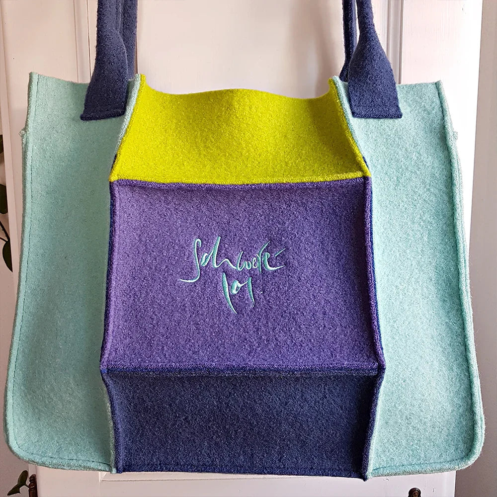Exklusiver Yoga-Shopper „Schwerelos“ – handgefertigte Tasche, Original von Sign by Jwala®, Limited Edition, einzigartiges Unikat für Leichtigkeit, Yoga und stilvollen Alltag