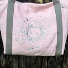 Stilvolle Strandtasche „Mein Herz geht auf“ Bauernleinen – Original von Sign by Jwala®, handgefertigt, Premium-Qualität, exklusive Beach Bag für Strandtage und Picknick