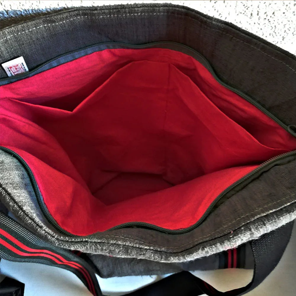 Luxus Schultertasche „Ich bin getragen“ – Sign by Jwala®, exklusive Bauernleinen-Tasche, liebevoll gefertigt, Premium-Qualität für Alltag, Ausgehen und besondere Anlässe