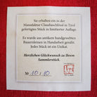 Numeriertes Premium Dinkel Meditationskissen aus Tirol – handgefertigtes Sitzkissen rot/grau