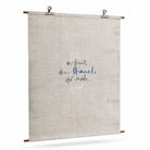 Original Haussegen „Ich vertraue dem Himmel…“ Silber/Blau/Dunkelgrau – SignShop.Tirol, einzigartige Wandkunst, handgemacht, Geschenkidee für Vertrauen und Geborgenheit
