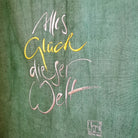 Exklusiver Leinwanddruck „Haussegen Alles Glück dieser Welt“ – Sign by Jwala® mit Fingerzeige Karte, liebevoll gestaltet, Einzelstück aus Tirol, besonderes Geschenk für Glück und Harmonie