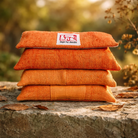 Handgemachtes Karten-Set Fingerzeige Orange – Bauernleinen Edition sicher im SignShop Tirol bestellen