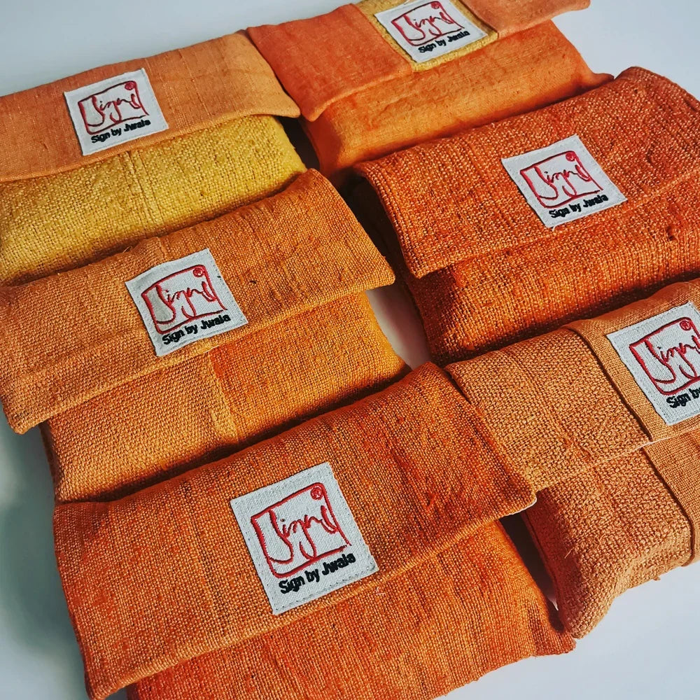 Exklusives Fingerzeige Karten-Set Orange – original aus Bauernleinen jetzt sicher im SignShop Tirol kaufen