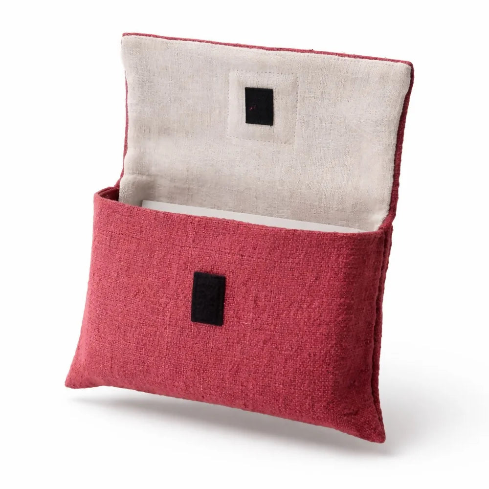 Sinnfindung mit „Fingerzeige“ Orakelkarten - aus Rosenholz – spirituelle Unterstützung in handgefertigter Bauernleinen-Tasche mit Klettverschluss aus dem SignShop Tirol