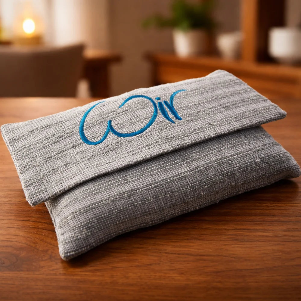 Premium WIR-Karten-Set plus grau gestreifte Bauernleinentasche – hochwertige Kommunikationskarten, jetzt sicher im SignShop Tirol erwerben