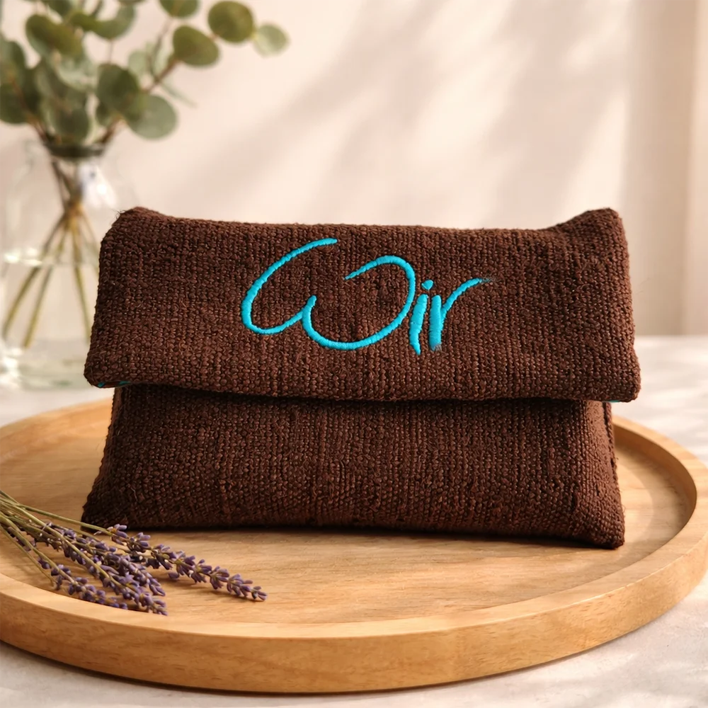 WIR-Karten-Set mit Bauernleinentasche Braun/Türkis – exklusiv & sicher online kaufen im SignShop Tirol