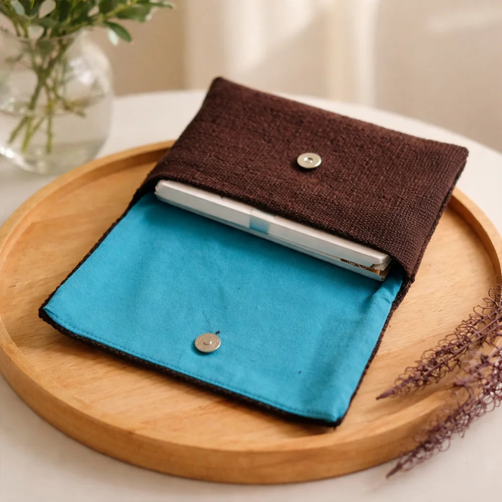 WIR-Karten-Set Braun/Türkis mit Tasche aus Bauernleinen – limitierte Edition sicher online kaufen im SignShop Tirol