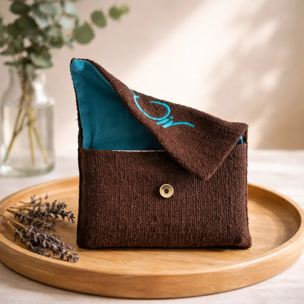 Exklusives WIR-Karten-Set mit Bauernleinentasche Braun/Türkis – original aus Tirol jetzt sicher online erwerben